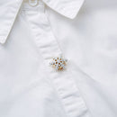 2 Piece Christmas Snowflake Button Cover Set - 2.4cm Sparkling Silver Snowflake Decorative Shirt Button Covers for Blouses, Dresses and Festive Outfits-3