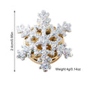 2 Piece Christmas Snowflake Button Cover Set - 2.4cm Sparkling Silver Snowflake Decorative Shirt Button Covers for Blouses, Dresses and Festive Outfits-6