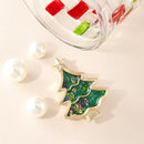 Christmas Tree Brooch Pin - 4.7cm Green Glitter Tree with Multicolour Crystal Details and Gold Tone Star, Festive Christmas Accessory for Sweaters, Coats and Scarves-3