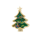 Christmas Tree Brooch Pin - 4.7cm Green Glitter Tree with Multicolour Crystal Details and Gold Tone Star, Festive Christmas Accessory for Sweaters, Coats and Scarves-4