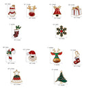 3 Piece Red Green Enamel Christmas Brooch Pins Set - Gold Alloy Festive Lapel Badges with Snowflake, Bell and Gift Box Design, Holiday Jewellery for Suits, Jackets, Bags and Gifts-4