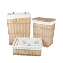 6 Piece Wicker Storage Baskets With Liner Set-1