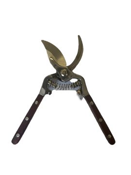 Curved Pruning Shears | Wood & Metal Handle - 0