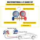 4CFM 1/4HP Rotary Vane Vacuum Pump + R134AManifold Gauge Tester Charging +Hose-4