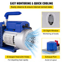 4CFM 1/4HP Rotary Vane Vacuum Pump + R134AManifold Gauge Tester Charging +Hose-6