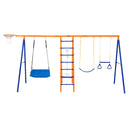 Swing Sets for Backyard 6 in 1 Swing Set 440lbs Capacity Metal Swingset-10