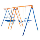 Swing Sets for Backyard 6 in 1 Swing Set 440lbs Capacity Metal Swingset-12