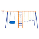 VEVOR Swing Sets for Backyard 6 in 1 Swing Set 440lbs Capacity Metal Swingset-1