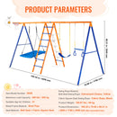 VEVOR Swing Sets for Backyard 6 in 1 Swing Set 440lbs Capacity Metal Swingset-7