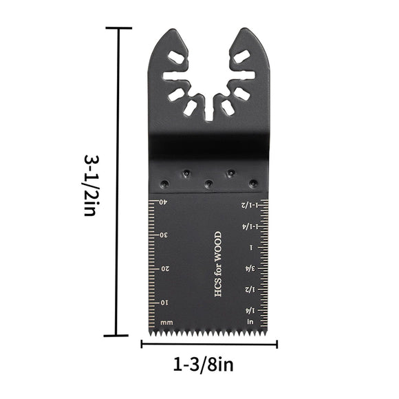 100PCS Oscillating Saw Blades, Quick Release Multitool Blades Kit, HCS Tool Blades for Wood Plastic, Compatible with Dewalt Dremel Fein Worx Bosch Makita Milwaukee
