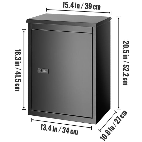 Package Delivery Boxes for Outside 15.4" x 10.6" x 20.5" with Coded Lock