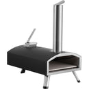 Outdoor Pizza Oven, 12" Wood Fired Pizza Ovens, Pellet Pizza Stove with Thermometer, Portable Pizza Maker for Outside Backyard Patio Camping, Pizza Stone, Carry Bag, Shovel, Black-10