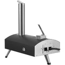 Outdoor Pizza Oven, 12" Wood Fired Pizza Ovens, Pellet Pizza Stove with Thermometer, Portable Pizza Maker for Outside Backyard Patio Camping, Pizza Stone, Carry Bag, Shovel, Black-12