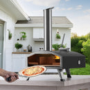 VEVOR Outdoor Pizza Oven, 12" Wood Fired Pizza Ovens, Pellet Pizza Stove with Thermometer, Portable Pizza Maker for Outside Backyard Patio Camping, Pizza Stone, Carry Bag, Shovel, Black-8