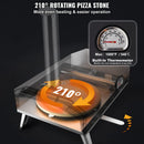 Outdoor Pizza Oven, 12" Wood Fired Pizza Ovens, Pellet Pizza Stove with Built-in Thermometer, with Thickened Cordierite, Rotating Pizza Stone, Carry Bag, Shovel, Portable Pizza Maker for Outside Backyard Patio Camping Black-4