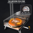 VEVOR Outdoor Pizza Oven, 12" Wood Fired Pizza Ovens, Pellet Pizza Stove with Built-in Thermometer, with Thickened Cordierite, Rotating Pizza Stone, Carry Bag, Shovel,  Portable Pizza Maker for Outside Backyard Patio Camping Black-4