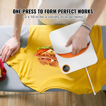 Heat Press 12 x 10 in Portable Easy Press Sublimation Transfer DIY T-shirt - 0