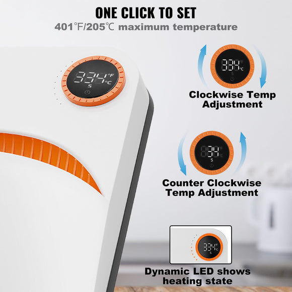 Heat Press 12 x 10 in Portable Easy Press Sublimation Transfer DIY T-shirt