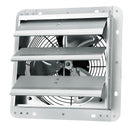 Shutter Exhaust Fan, 254 mm High-speed 1400RPM 753 CFM, Aluminum Wall Mount Attic Fan with AC-motor, Ventilation and Cooling for Greenhouses, Garages, Sheds, Shops-1