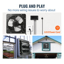 VEVOR Shutter Exhaust Fan, 305 mm /12 inch with Temperature Humidity Controller, EC-motor, 904 CFM, Variable Speed Adjustable Wall Mount Attic Fan, Ventilation and Cooling for Greenhouses, Garages, Sheds-5