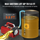 Fuel Transfer Pump, 12V DC, 10 GPM, 8 m Lift, Portable Electric Diesel Transfer Extractor Pump Kit with Automatic Shut-off Nozzle, Delivery & Suction Hose for Diesel, Kerosene, Transformer Oil-3