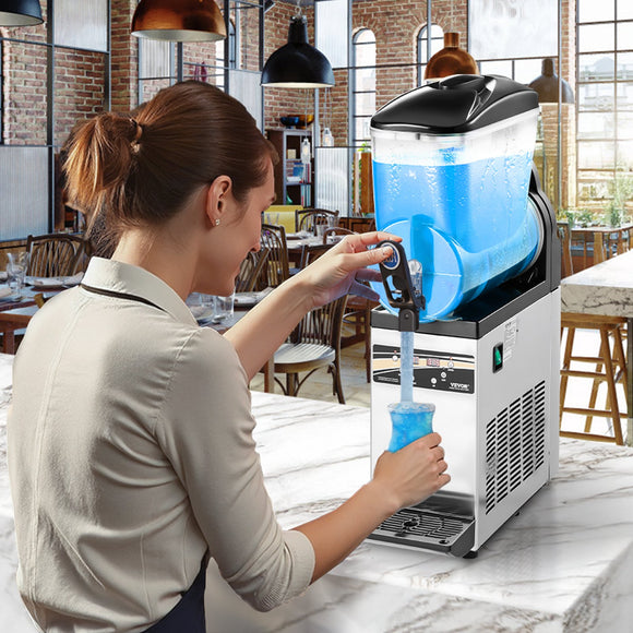 VEVOR Commercial Slushy Machine 15L Margarita Smoothie Frozen Drink Maker