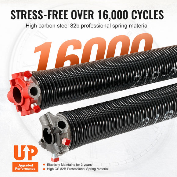Garage Door Torsion Springs Pair of 0.218 x 2 x 23inch with Winding Bars