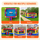Inflatable Bounce House, Outdoor High Quality Playhouse Trampoline, Jumping Bouncer with Blower, Slide, and Storage Bag, Family Backyard Bouncy Castle, for Kid Ages 3_10 Years, 4.5x4.4x2m-6