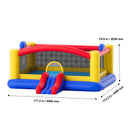 Inflatable Bounce House, Outdoor High Quality Playhouse Trampoline, Jumping Bouncer with Blower, Slide, and Storage Bag, Family Backyard Bouncy Castle, for Kid Ages 3_10 Years, 4.5x4.4x2m-8