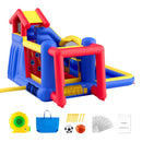 Inflatable Bounce House, Outdoor High Quality Playhouse Trampoline, Jumping Bouncer with Blower, Slide, and Storage Bag, Family Backyard Bouncy Castle, for Kid Ages 3_8 Years, 3.3x3x2.3m-1