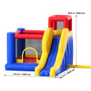 Inflatable Bounce House, Outdoor High Quality Playhouse Trampoline, Jumping Bouncer with Blower, Slide, and Storage Bag, Family Backyard Bouncy Castle, for Kid Ages 3_8 Years, 3.4x2.6x2.3m-8