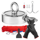 771 Kg Strong Fishing Magnet Kit Double Sided Pull Force Rope Carabiner-1