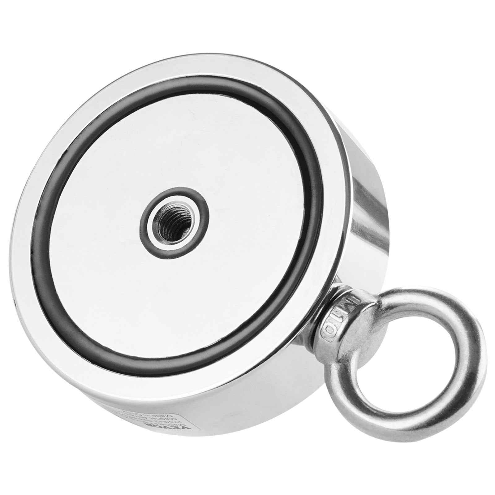 VEVOR 771 Kg Strong Fishing Magnet Kit Double Sided Pull Force Rope Carabiner