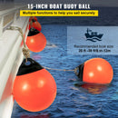 Boat Buoy Balls, 15\" Diameter Inflatable Heavy-Duty Marine-Grade PVC Marker Buoys, Round Boat Mooring Buoys, Anchoring, Rafting, Marking, Fishing, Orange-2