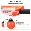 Boat Buoy Balls, 15\" Diameter Inflatable Heavy-Duty Marine-Grade PVC Marker Buoys, Round Boat Mooring Buoys, Anchoring, Rafting, Marking, Fishing, Orange-6