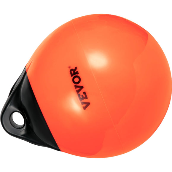 VEVOR Boat Buoy Balls, 15\" Diameter Inflatable Heavy-Duty Marine-Grade PVC Marker Buoys, Round Boat Mooring Buoys, Anchoring, Rafting, Marking, Fishing, Orange
