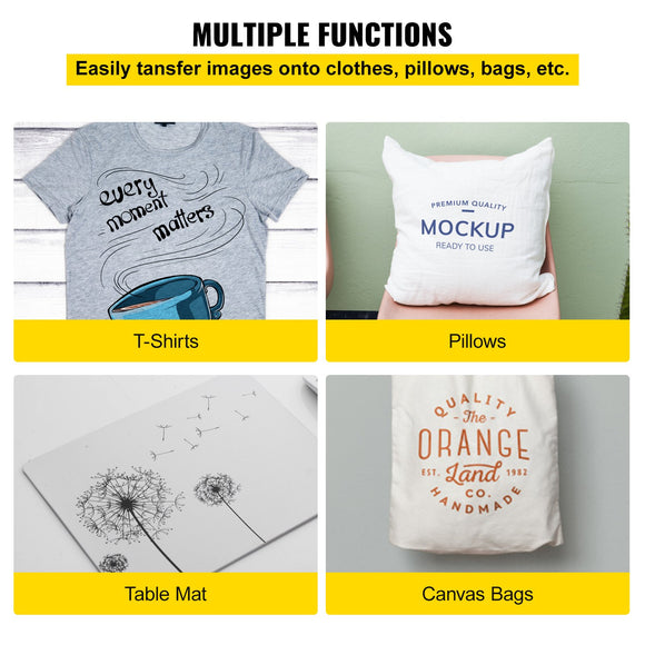 VEVOR Heat Press 15X15 Inch Heat Press Machine Industrial Quality Power T Shirt Heat Press Sublimation Machine Clamshell Heat Press Machine for T Shirts