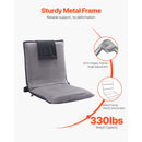 Floor Chair, 6-Position Adjustable Meditation Chair with Back Support, Folding Sofa Chair for Reading TV Watching and Gaming, Portable Floor Seat Lounge Sofa Chair for Kids Teens Adults, Gray-4