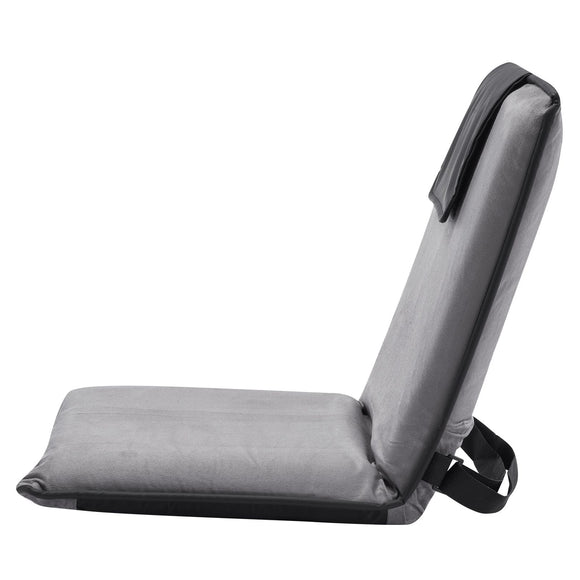 Floor Chair, 6-Position Adjustable Meditation Chair with Back Support, Folding Sofa Chair for Reading TV Watching and Gaming, Portable Floor Seat Lounge Sofa Chair for Kids Teens Adults, Gray