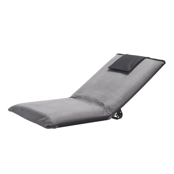 Floor Chair, 6-Position Adjustable Meditation Chair with Back Support, Folding Sofa Chair for Reading TV Watching and Gaming, Portable Floor Seat Lounge Sofa Chair for Kids Teens Adults, Gray