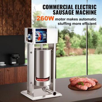 Electric Sausage Stuffer 15L Variable Speed Sausage Maker Stainless Steel - 0