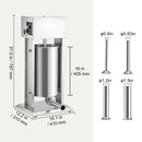 Electric Sausage Stuffer 15L Variable Speed Sausage Maker Stainless Steel-7