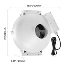 4" to 4.5" Radon Mitigation Fan System Kit Quiet 260 CFM Inline Duct Fan-8