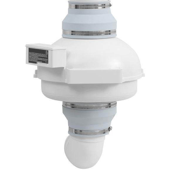 6" to 4.5" Radon Mitigation Fan System Kit Quiet 380 CFM Inline Duct Fan