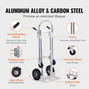 Aluminum Hand Truck, 2 in 1, 363 kg Max Load Capacity, Heavy Duty Industrial Convertible Folding Hand Truck and Dolly, Utility Cart Converts from Hand Truck to Platform Cart with Rubber Wheels-4