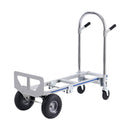 Aluminum Hand Truck, 2 in 1, 363 kg Max Load Capacity, Heavy Duty Industrial Convertible Folding Hand Truck and Dolly, Utility Cart Converts from Hand Truck to Platform Cart with Rubber Wheels-10