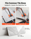 1000 mm Manual Tile Cutter, Upgraded Sliding Head Cutting Tool with Spring-Loaded Base, Angle Fence, Tungsten Carbide Cutting Wheel, Alignment Guide, for DIY Pros, Ceramic, Floor & Wall Tiles-5