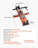 1000 mm Manual Tile Cutter, Upgraded Sliding Head Cutting Tool with Spring-Loaded Base, Angle Fence, Tungsten Carbide Cutting Wheel, Alignment Guide, for DIY Pros, Ceramic, Floor & Wall Tiles-7