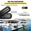 Boat Fenders, 10" x 28" Ribbed Fender, 4 Pack Boat Bumpers, Hole Through Middle Ribbed Inflatable Boat Fender with 4 Ropes, for Pontoon Boat Sailboat, Ski Boat, Black-4