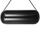 Boat Fenders, 10" x 28" Ribbed Fender, 4 Pack Boat Bumpers, Hole Through Middle Ribbed Inflatable Boat Fender with 4 Ropes, for Pontoon Boat Sailboat, Ski Boat, Black-11